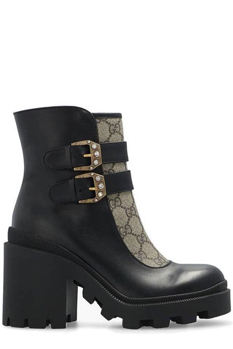 gucci supreme and leather ankle boots|Gucci ankle boots on sale.